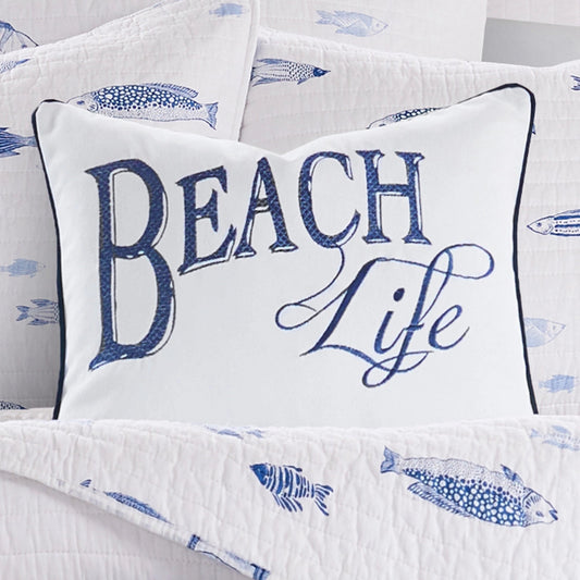 Indigo Tide Beach Life Pillow - Quahog Bay Bedding