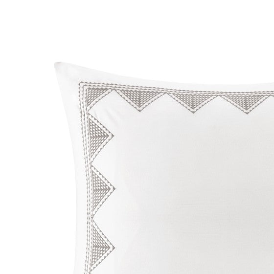 Isla Cotton Embroidered Euro Sham - Quahog Bay Bedding