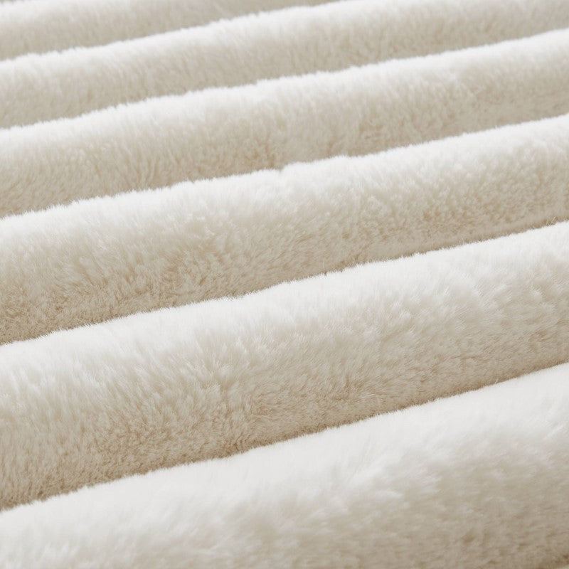Jasmine 3-Piece Faux Fur Ribbed Comforter Set