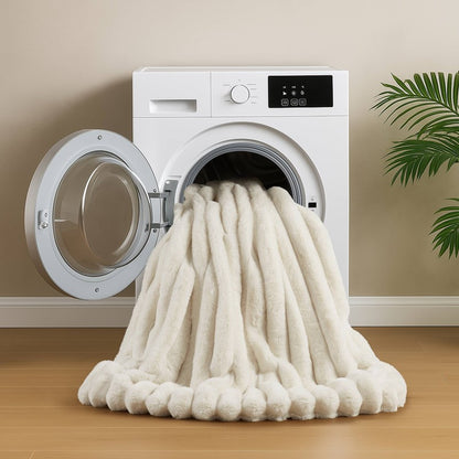 Jasmine 3-Piece Faux Fur Ribbed Comforter Set