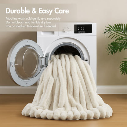 Jasmine 3-Piece Faux Fur Ribbed Comforter Set