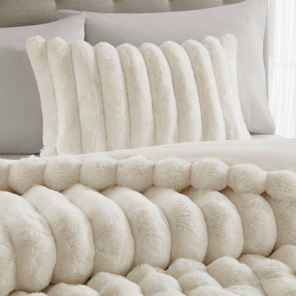 Jasmine 3-Piece Faux Fur Ribbed Comforter Set