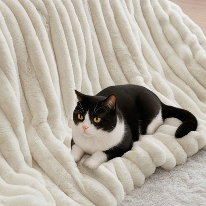 Jasmine 3-Piece Faux Fur Ribbed Comforter Set