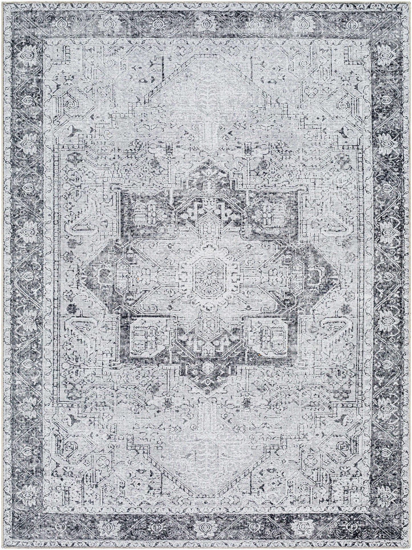 Rosman Black Washable Rug - Limited Edition