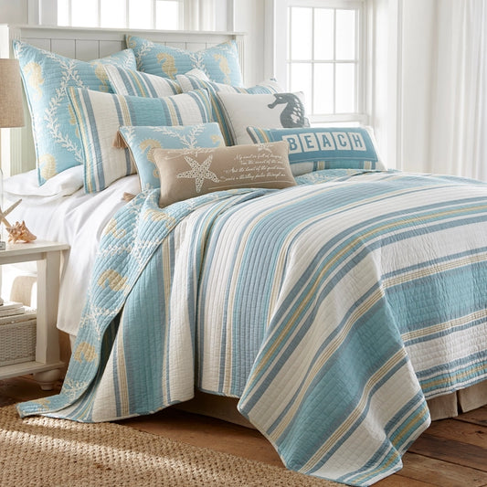 Kailua Euro Pillow Sham | Set of 2 | Coastal Shams - Quahog Bay Bedding