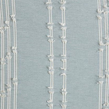 Kara Cotton Jacquard Aqua Coastal 3PC Duvet Cover Set - Quahog Bay Bedding