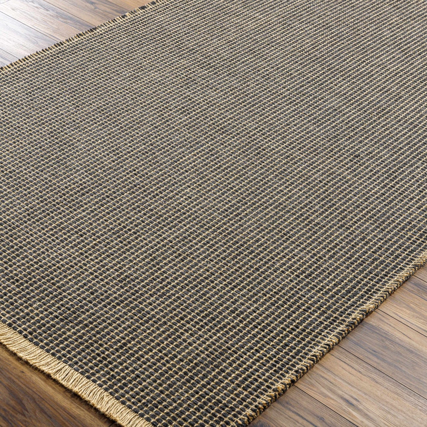 Kimi Jute Black Area Rug - Becki Owens x Livabliss - Clearance - Quahog Bay Bedding