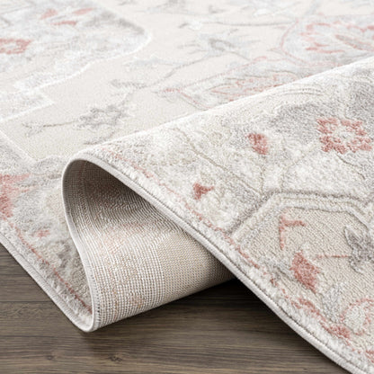 Calum Pink Floral Thick Area Rug - Clearance