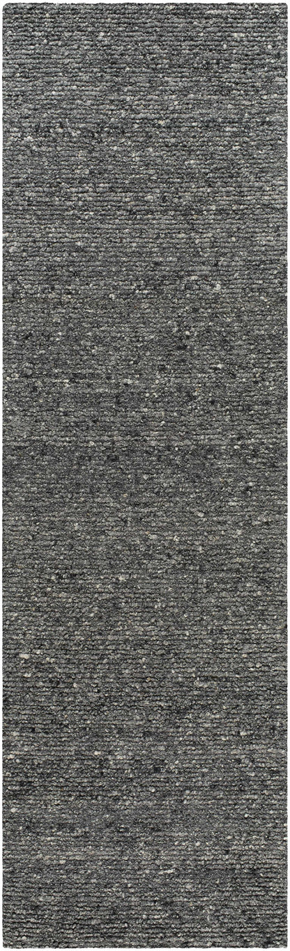 Winta Black Wool Area Rug