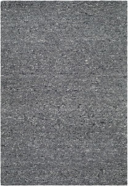 Winta Black Wool Area Rug