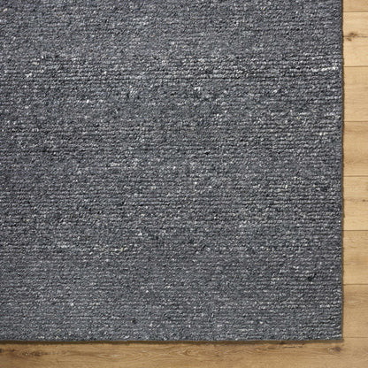 Winta Black Wool Area Rug