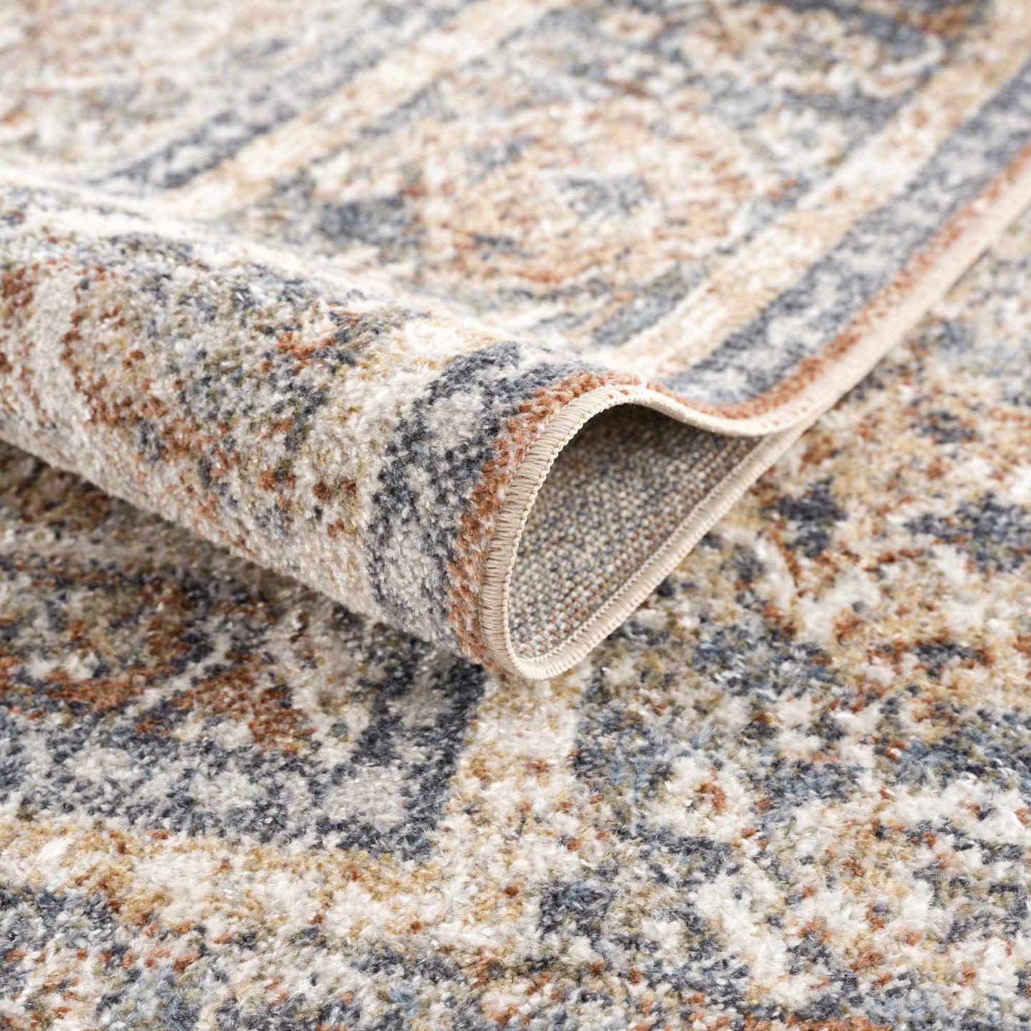 Arias Blue Flat Pile Washable Rug