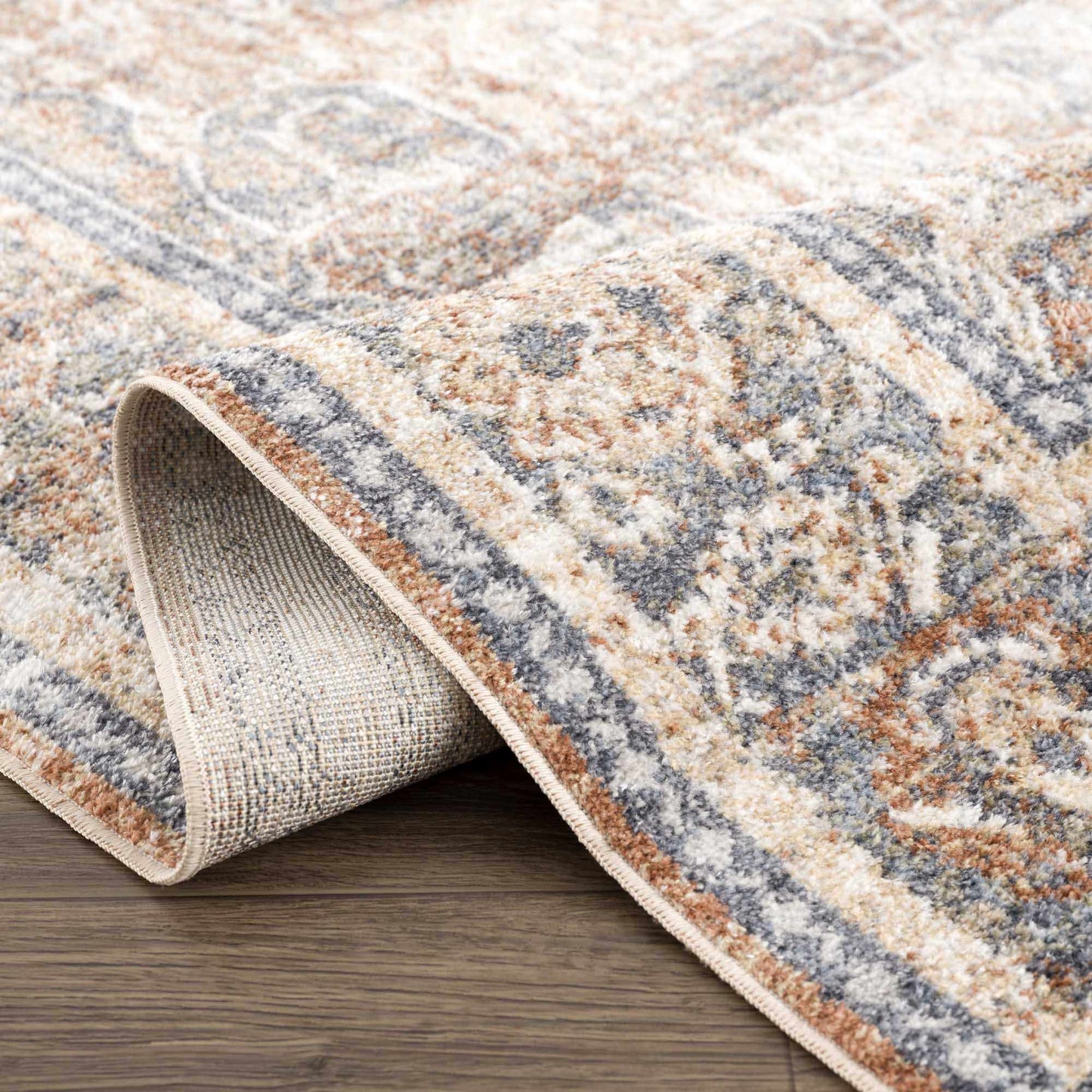 Arias Blue Flat Pile Washable Rug