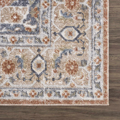 Gael Rust Flat Pile Washable Rug