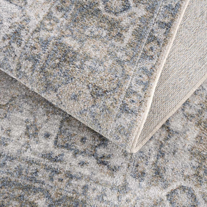 Gael Blue Flat Pile Washable Rug