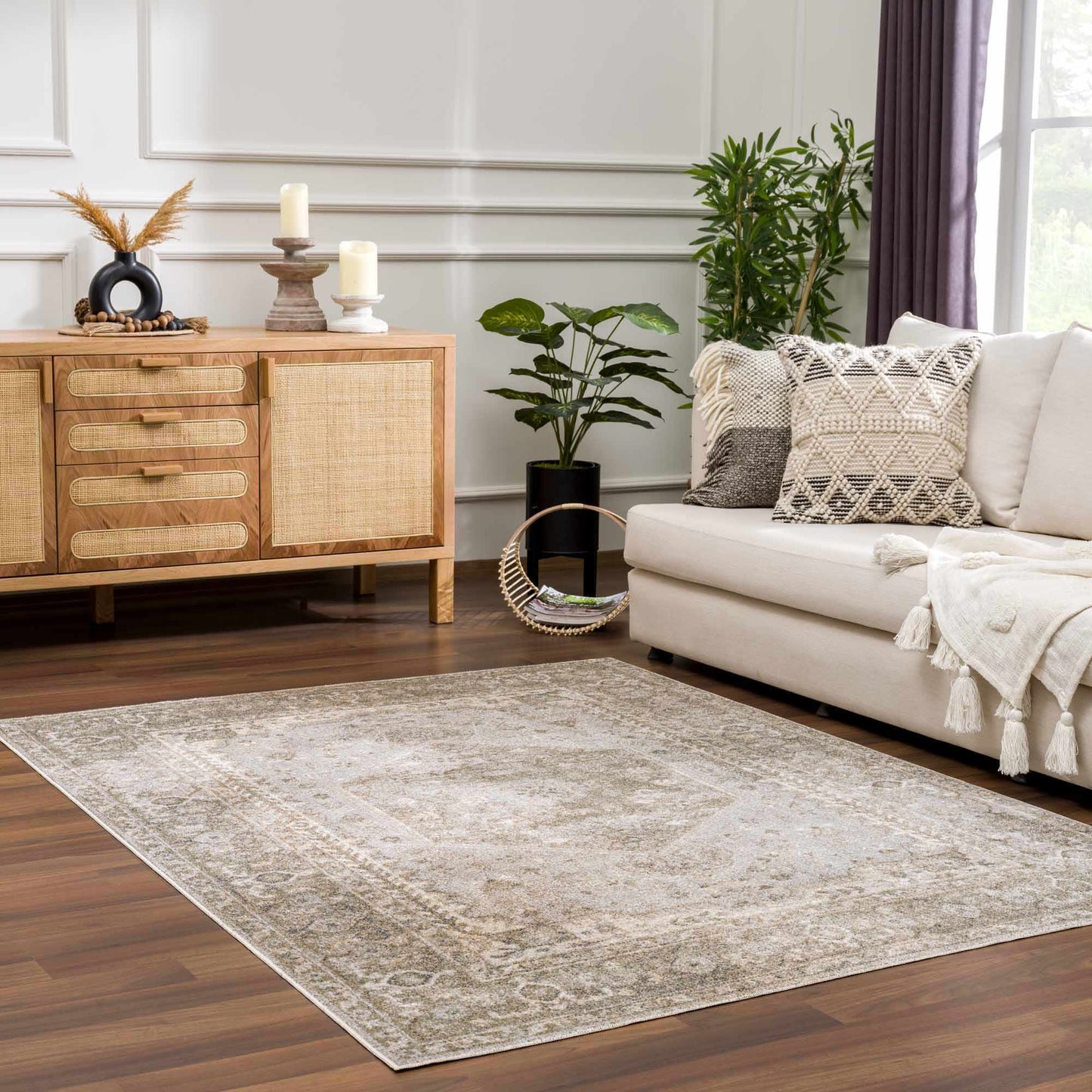 Gael Flat Pile Washable Rug