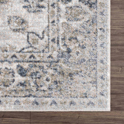 Rudo Blue Flat Pile Washable Rug