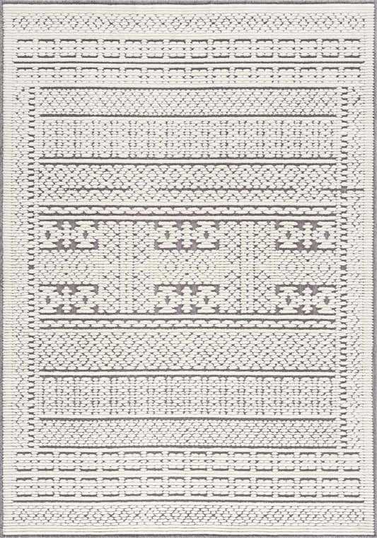 Bahar Cream & Gray Washable Area Rug - Limited Edition