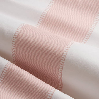 Lara Pink Cabana Stripe Reversible Comforter Set | Toile Floral Reverse
