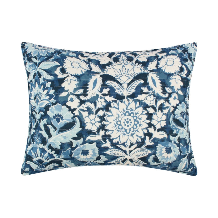 Laure Indigo Quilt Set - Coastal Blue Floral Bedding