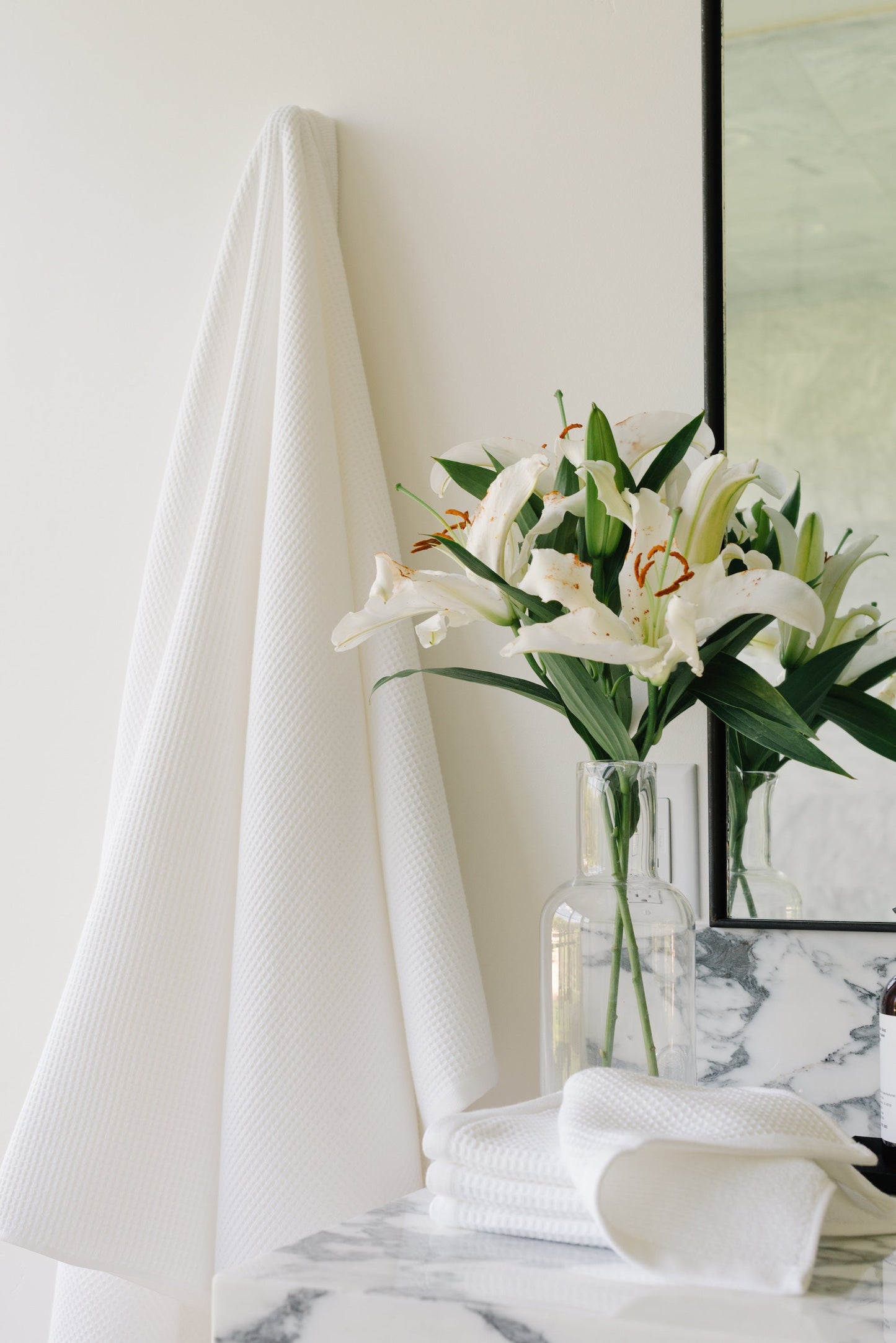 Luxury Bamboo Blend Bath Towels - Waffle Weave