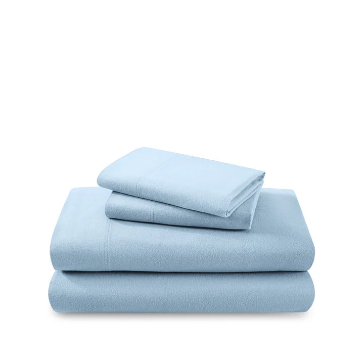 CinchFit No Tear Split Top King Cotton Flannel Cord Elastic Sheets American Made