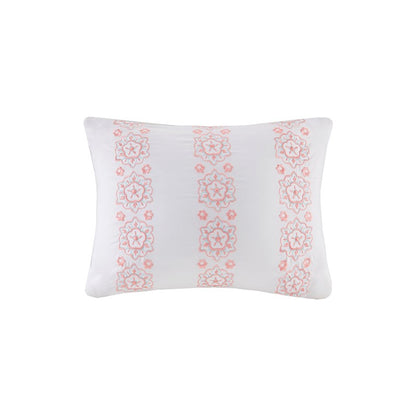 Loretta Coral Boho Comforter Set with Sheets