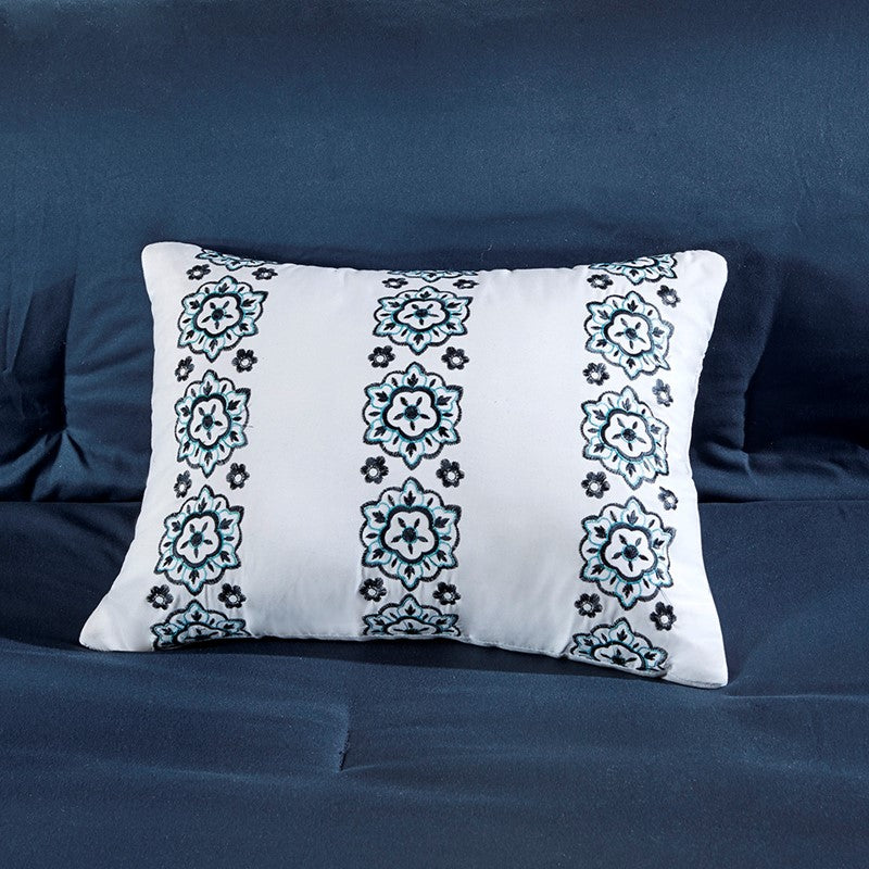 Loretta Navy Boho Comforter Set with Sheets