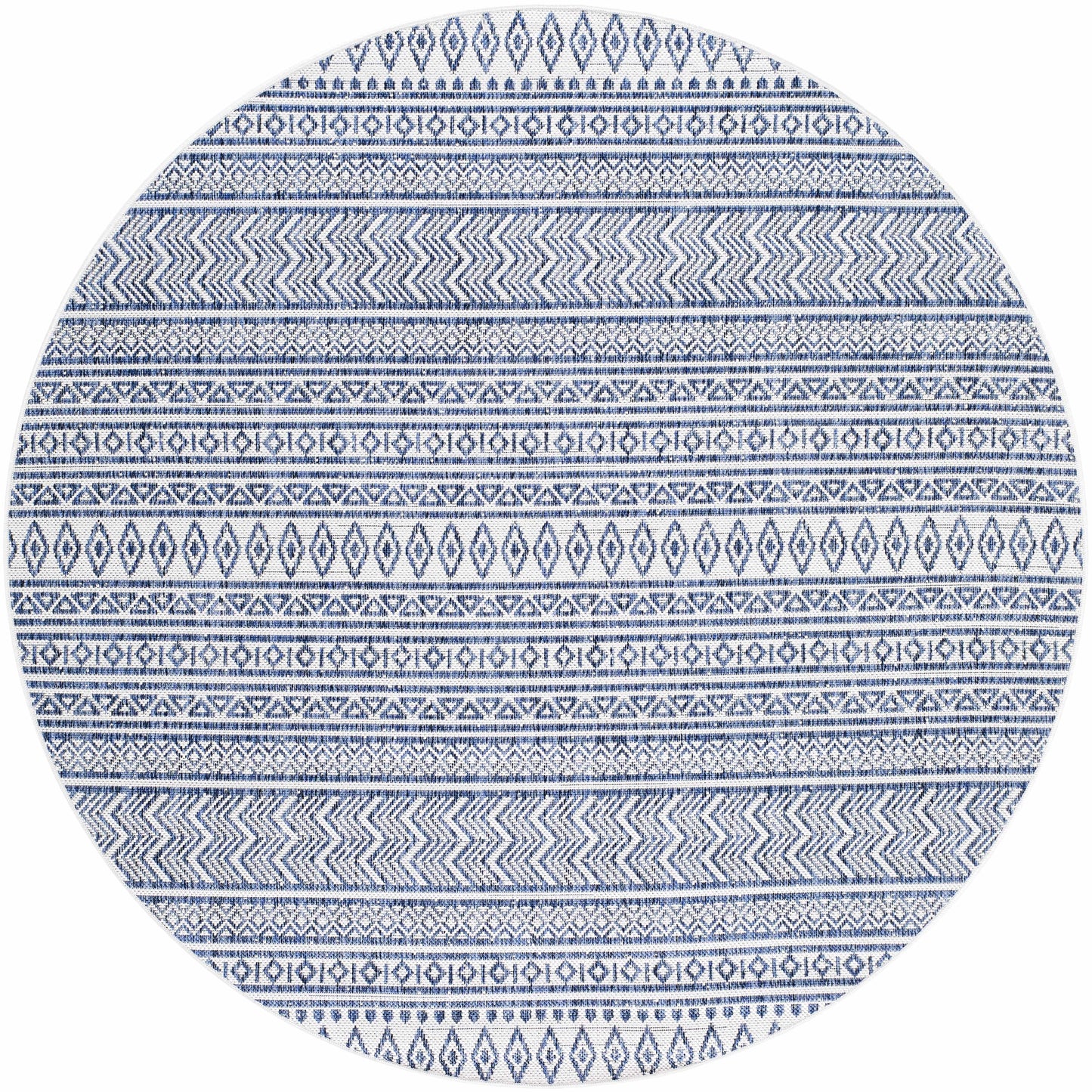 Madras Navy & Light Blue All Over Performance Rug