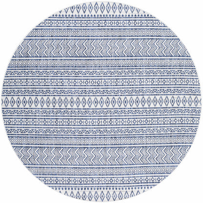 Madras Navy & Light Blue All Over Performance Rug