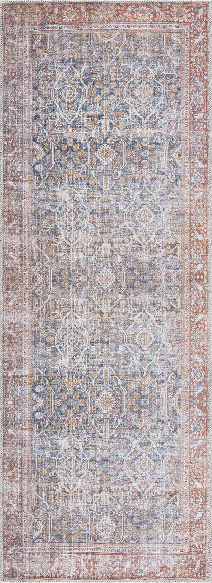 Rust Mair Traditional Washable Area Rug - Clearance