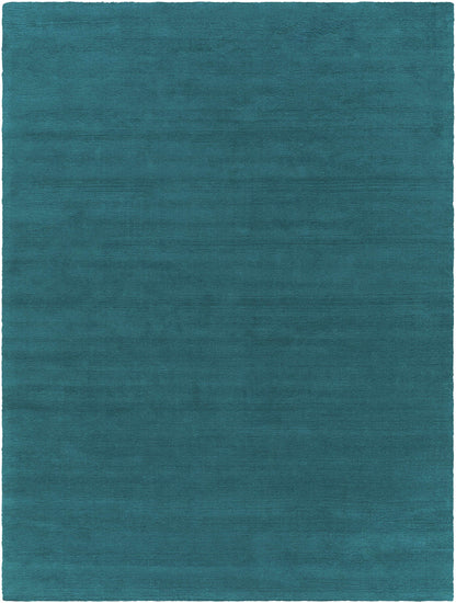 Brockton Solid Teal Wool  Rug