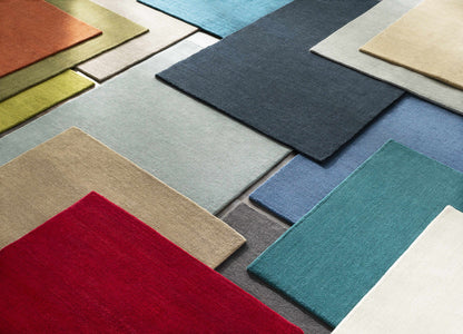 Brockton Solid Blue Wool Rug