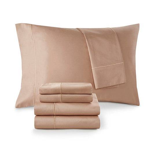 Madison Park Luxury 600TC 100% Pima Cotton Sheet Set With Beautiful Hem Stitching - Quahog Bay Bedding