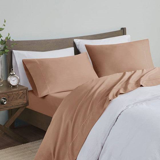 Madison Park Luxury 600TC 100% Pima Cotton Sheet Set With Beautiful Hem Stitching - Quahog Bay Bedding