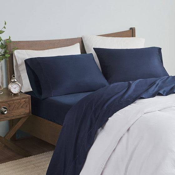 Madison Park Luxury 600TC 100% Pima Cotton Sheet Set With Beautiful Hem Stitching - Quahog Bay Bedding