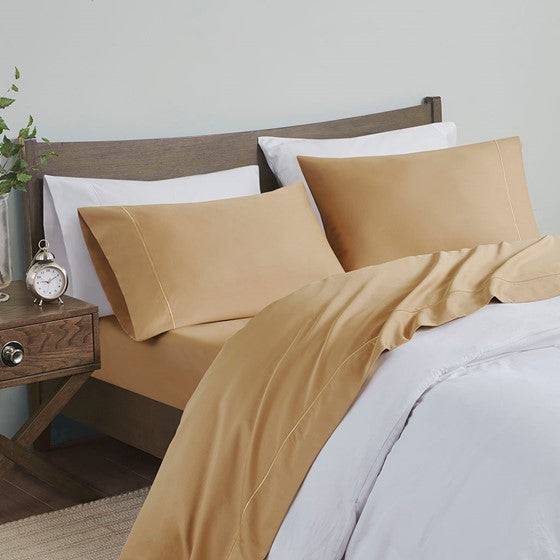 Madison Park Luxury 600TC 100% Pima Cotton Sheet Set With Beautiful Hem Stitching - Quahog Bay Bedding