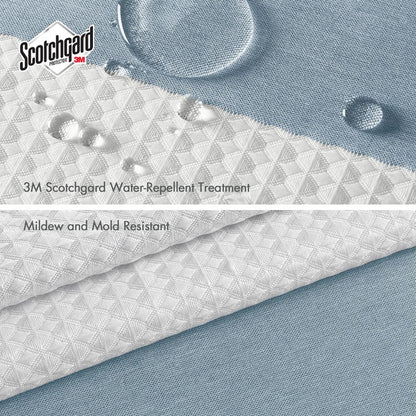 Madison Park - Spa Waffle Shower Curtain - Blue