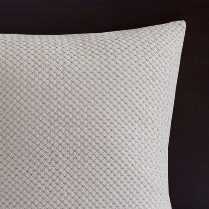 Oversized Cotton Clipped Jacquard Farmhouse Style Comforter Set - Grey