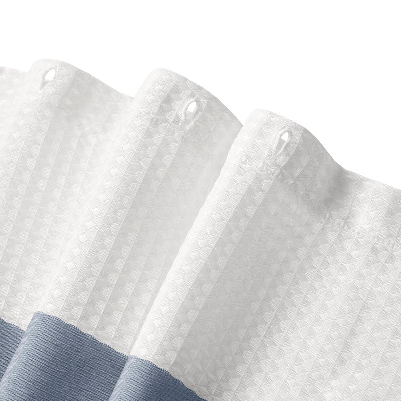 Madison Park - Spa Waffle Shower Curtain - Dark Blue