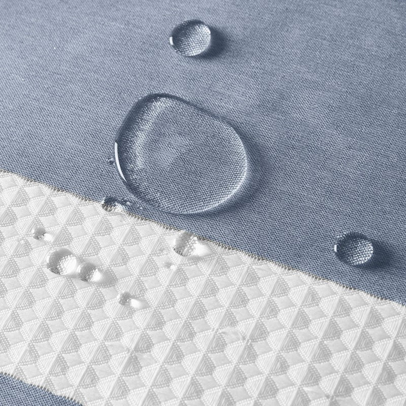 Madison Park - Spa Waffle Shower Curtain - Dark Blue