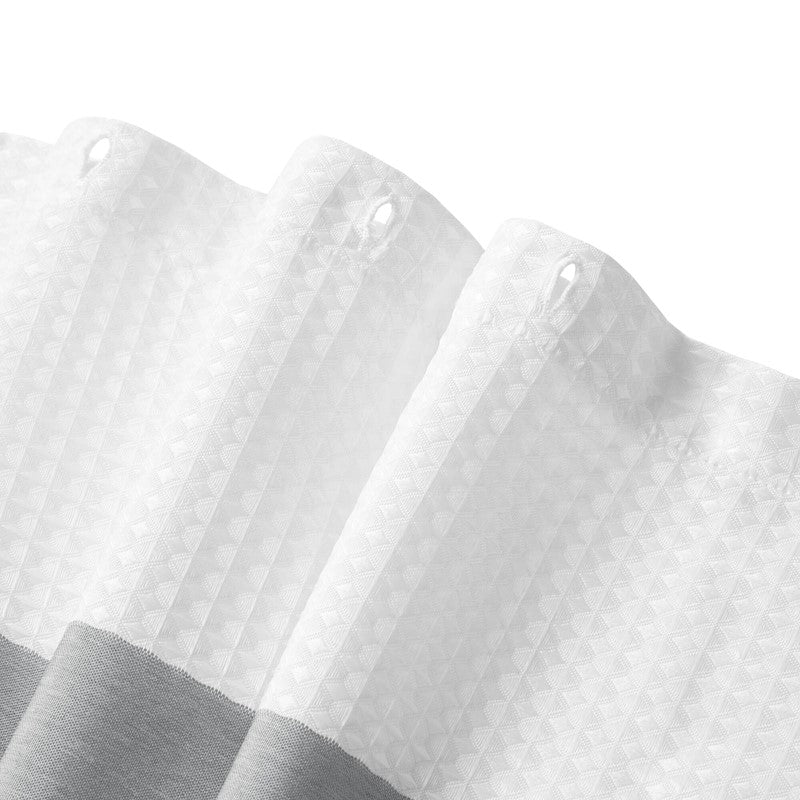 Madison Park - Spa Waffle Shower Curtain - Grey