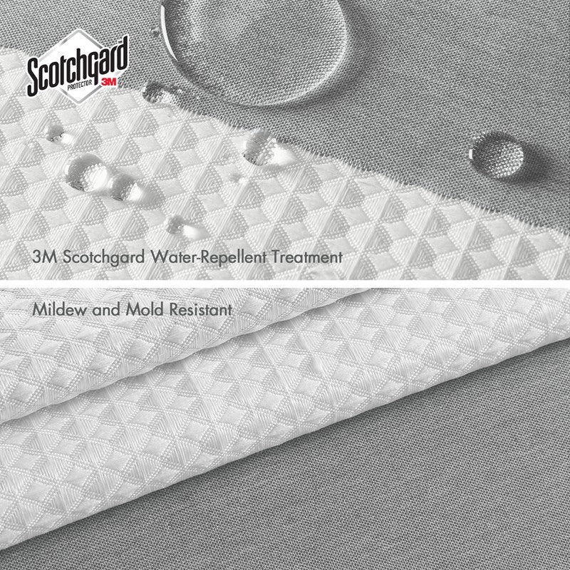 Madison Park - Spa Waffle Shower Curtain - Grey