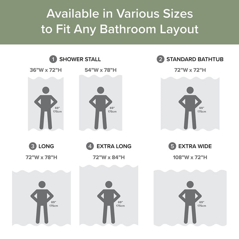 Madison Park - Spa Waffle Shower Curtain - Sage Green