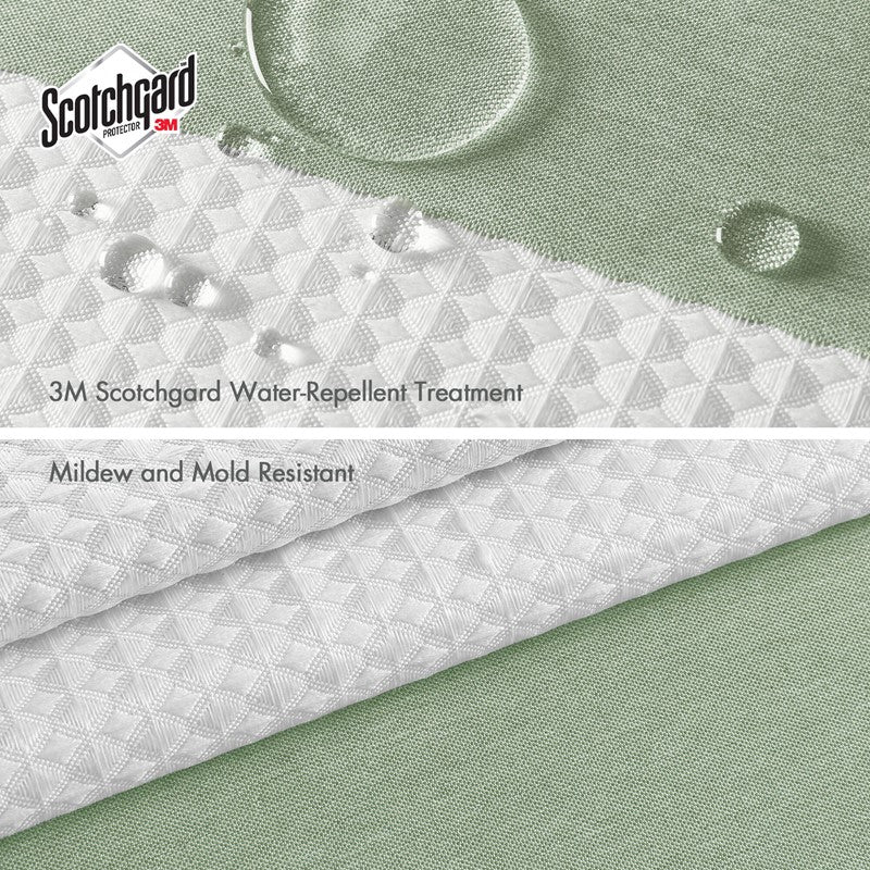 Madison Park - Spa Waffle Shower Curtain - Sage Green