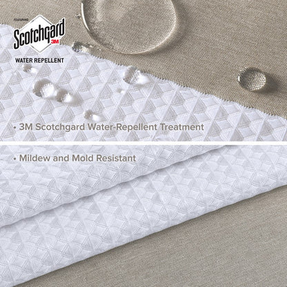 Madison Park - Spa Waffle Shower Curtain - Taupe