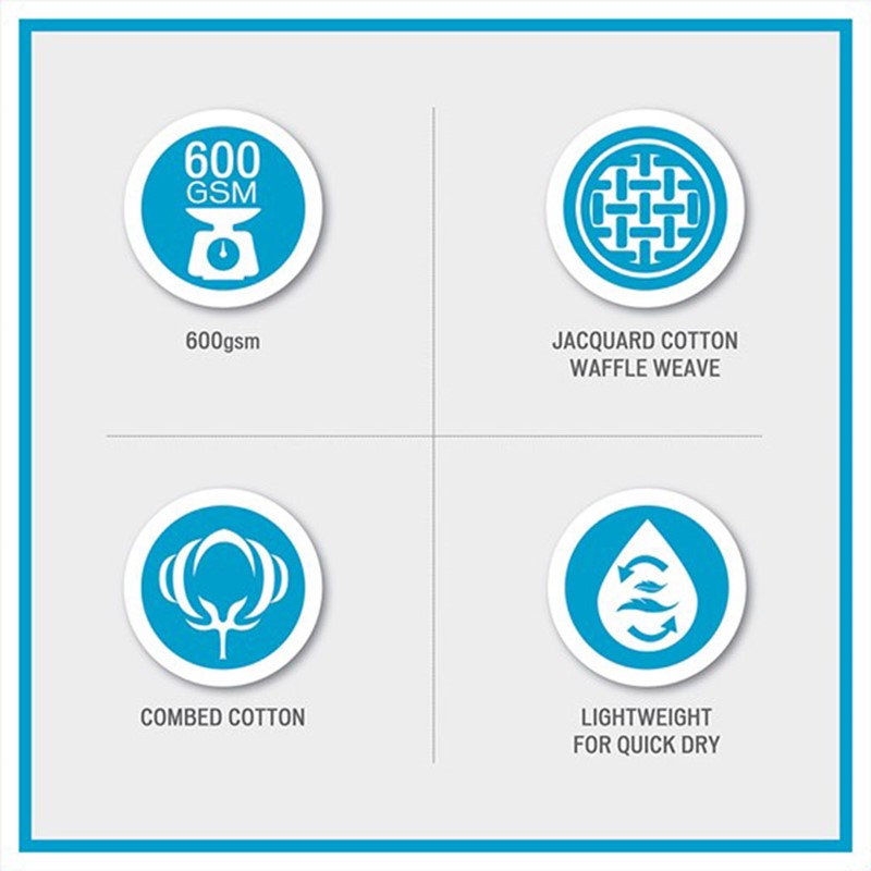 Madison Park Spa Waffle Cotton 6PC Jacquard Bath Towel Set - Natural - Coastal Bath Towels