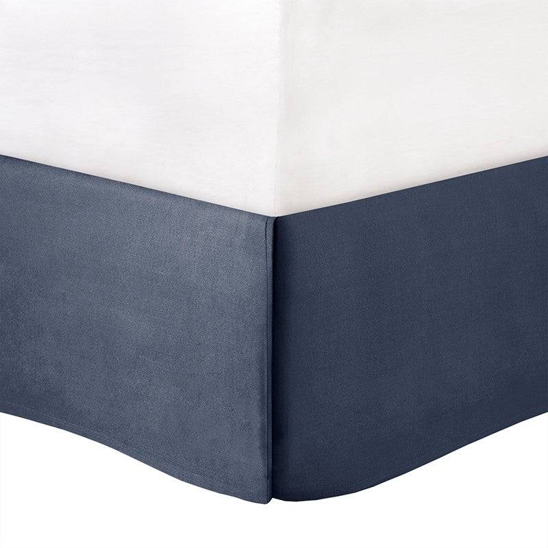 Bennett Quilt Set with Throw Pillow Bennett 7PC Jacquard - Navy Blue - Nautical Bedding