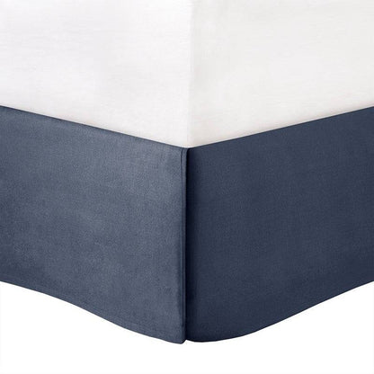 Bennett Quilt Set with Throw Pillow Bennett 7PC Jacquard - Navy Blue - Nautical Bedding