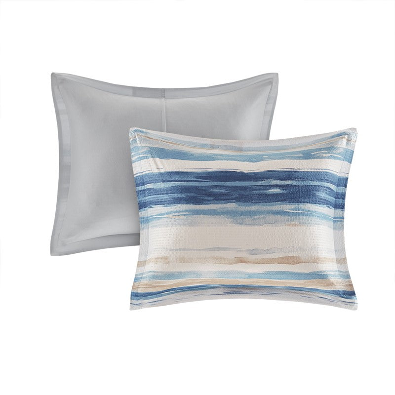Nautical Navy King Quilt And Comforter Set - Marina 8PC